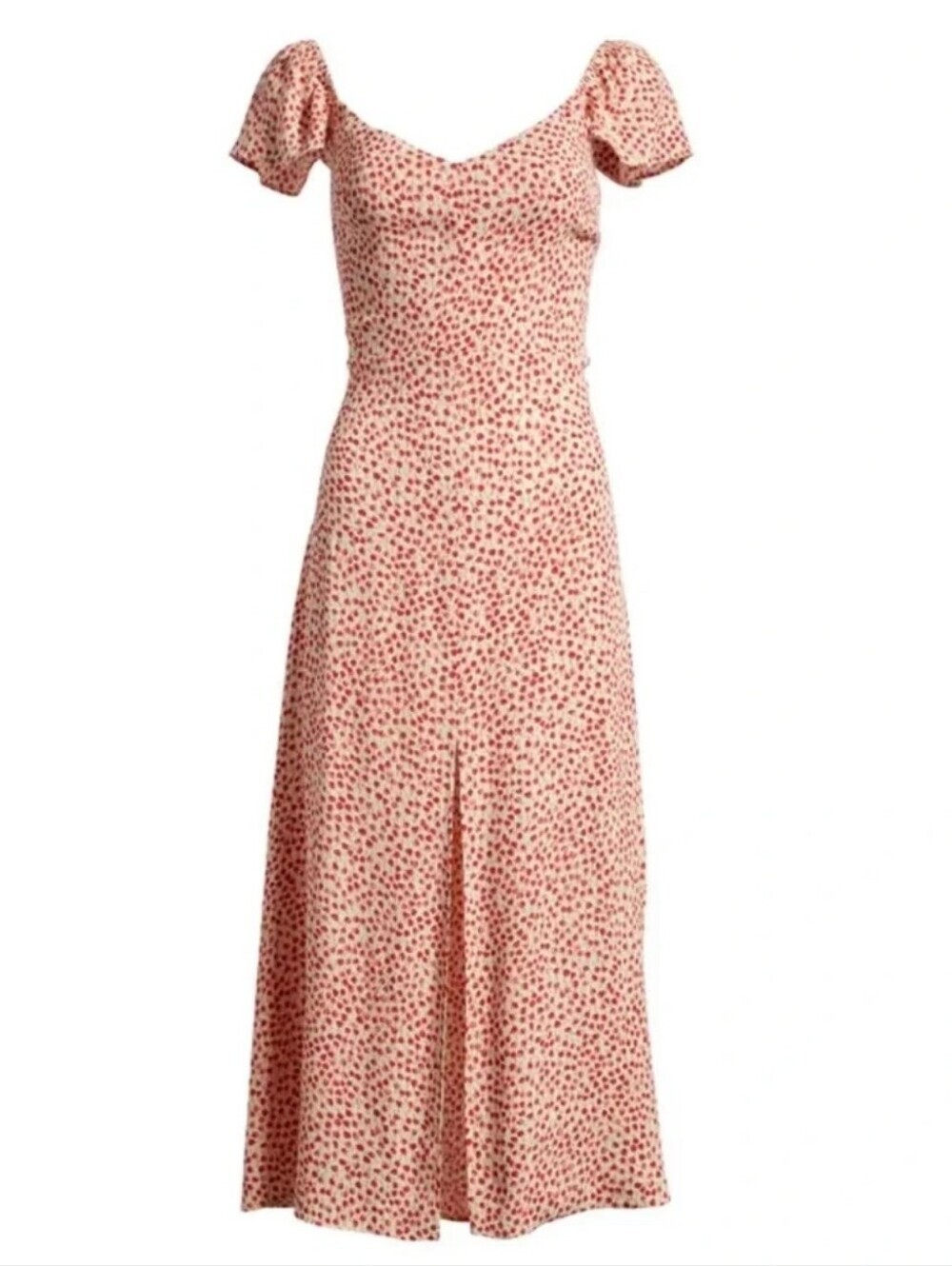Reformation Baxley Floral Print Flutter Sleeve Midi Dress In Alma - Picture 1 of 11